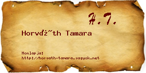 Horváth Tamara névjegykártya