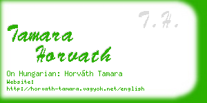 tamara horvath business card